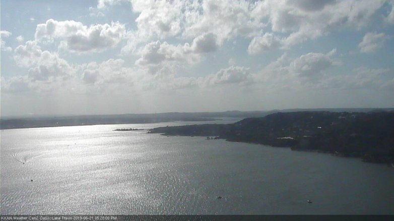 Lake Travis webcam, June 21, 2019 4:30 PM CT