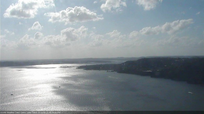 Lake Travis webcam, June 21, 2019 4:40 PM CT