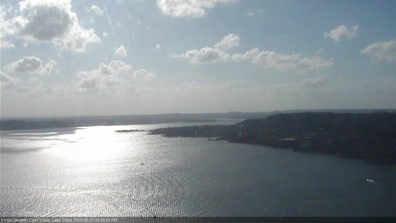 Lake Travis webcam, June 21, 2019 4:50 PM CT
