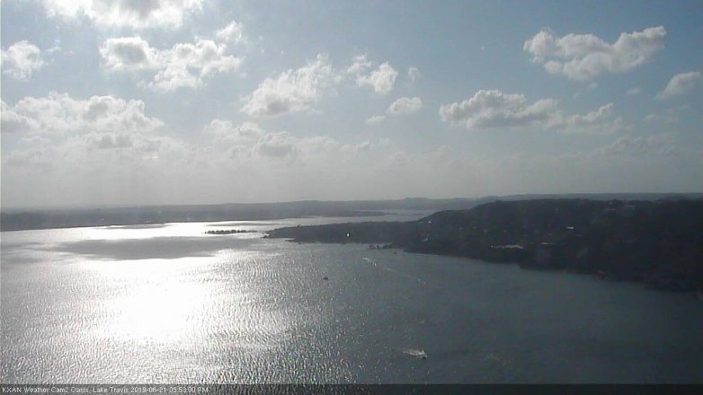 Lake Travis webcam, June 21, 2019 4:55 PM CT