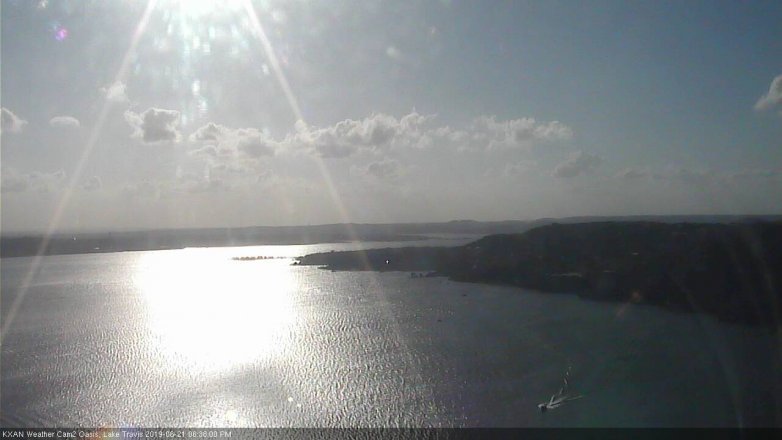 Lake Travis webcam, June 21, 2019 5:40 PM CT
