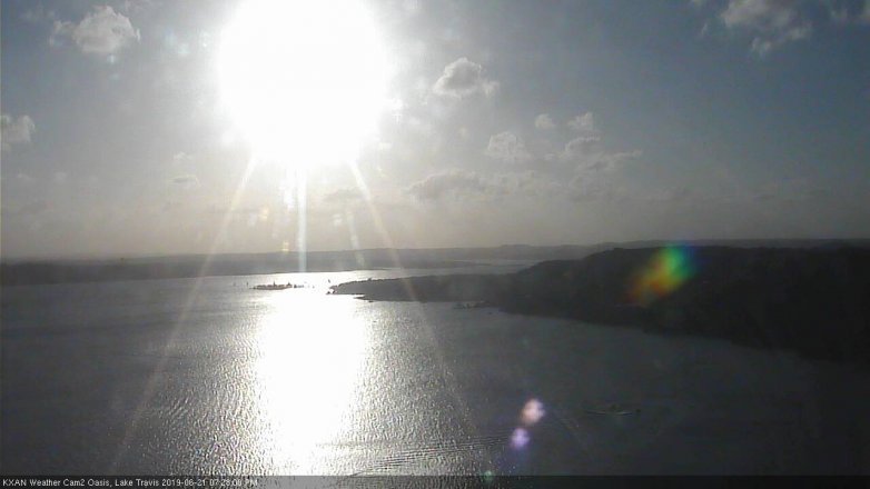 Lake Travis webcam, June 21, 2019 6:30 PM CT