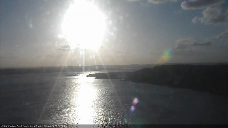 Lake Travis webcam, June 21, 2019 6:40 PM CT