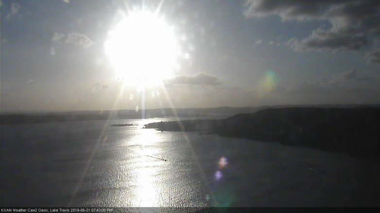 Lake Travis webcam, June 21, 2019 6:45 PM CT