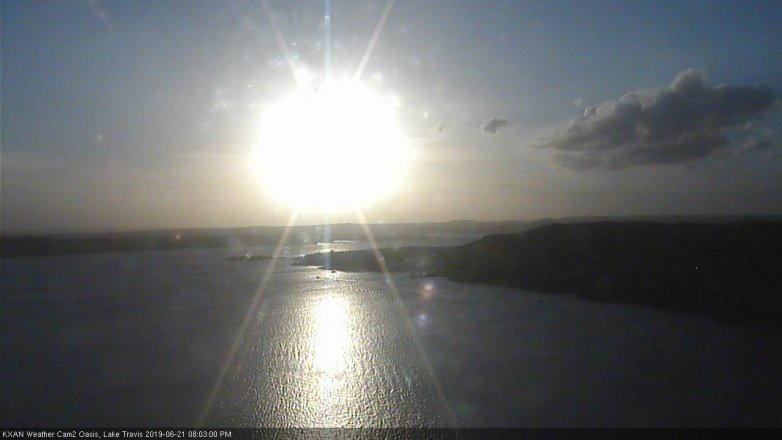 Lake Travis webcam, June 21, 2019 7:05 PM CT