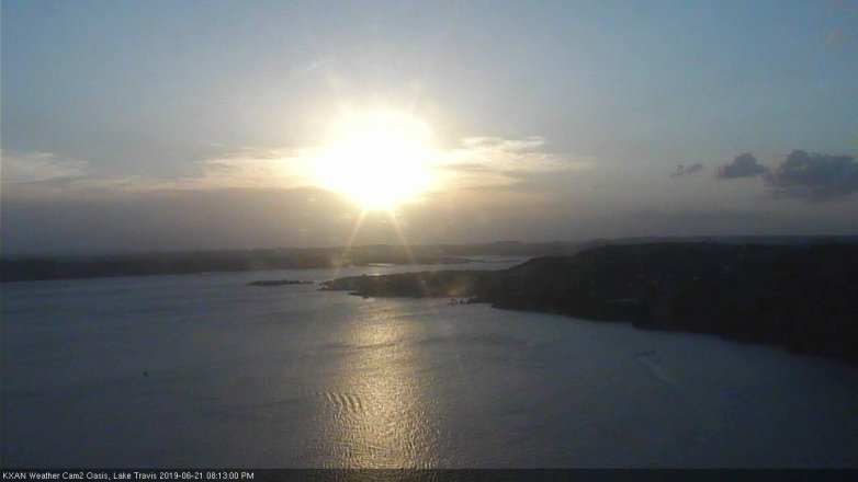 Lake Travis webcam, June 21, 2019 7:15 PM CT