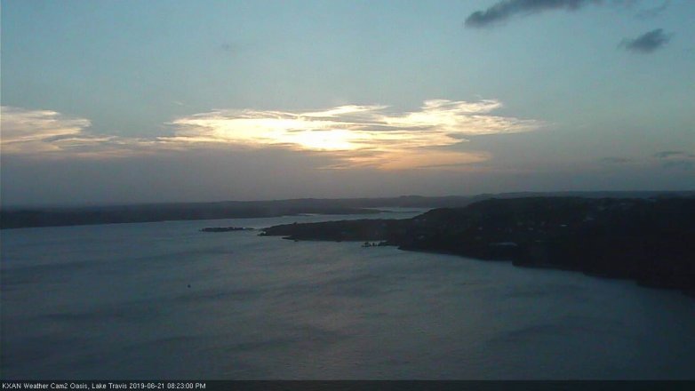 Lake Travis webcam, June 21, 2019 7:25 PM CT