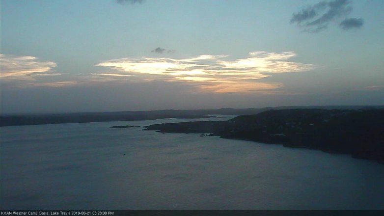 Lake Travis webcam, June 21, 2019 7:30 PM CT