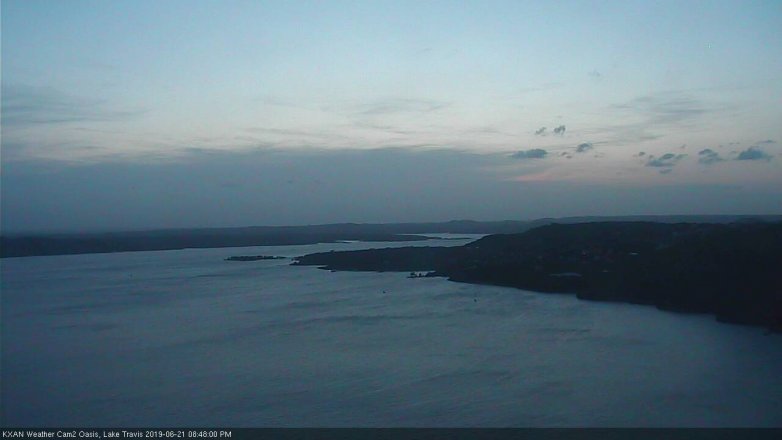 Lake Travis webcam, June 21, 2019 7:50 PM CT