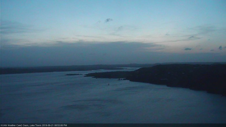 Lake Travis webcam, June 21, 2019 7:55 PM CT