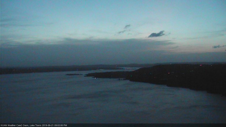 Lake Travis webcam, June 21, 2019 8:05 PM CT