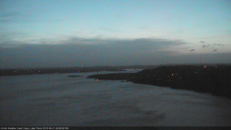 Lake Travis webcam, June 21, 2019 8:10 PM CT