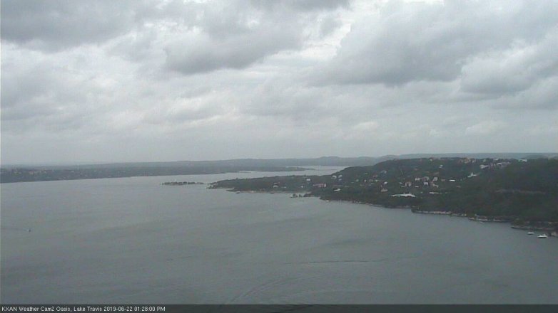 Lake Travis webcam, June 22, 2019 12:30 PM CT