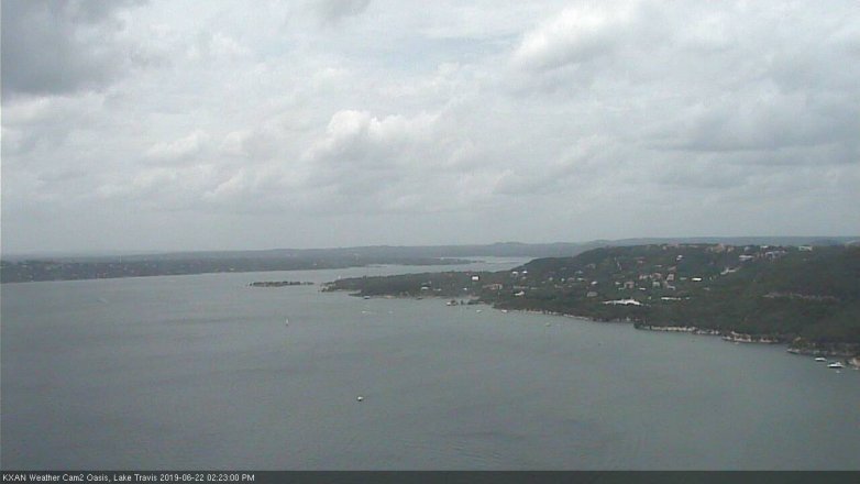 Lake Travis webcam, June 22, 2019 1:25 PM CT