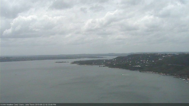 Lake Travis webcam, June 22, 2019 1:35 PM CT