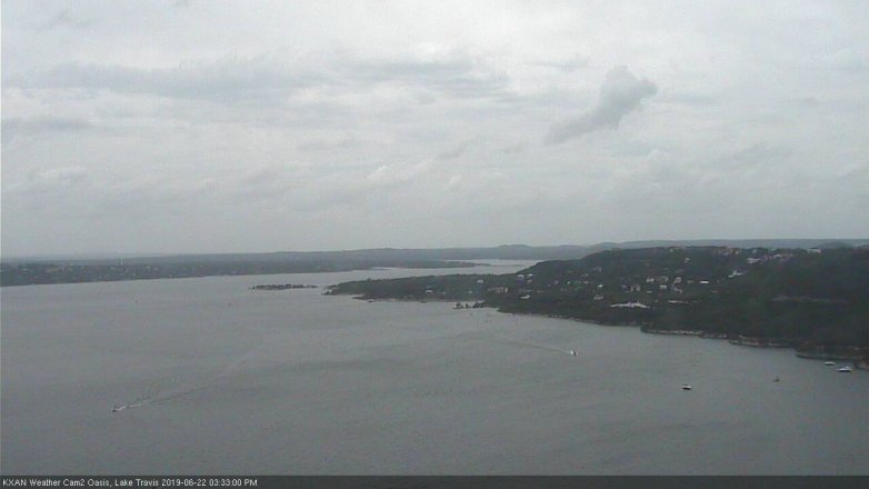 Lake Travis webcam, June 22, 2019 2:35 PM CT