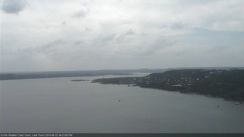 Lake Travis webcam, June 22, 2019 3:25 PM CT