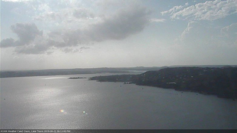 Lake Travis webcam, June 22, 2019 5:15 PM CT