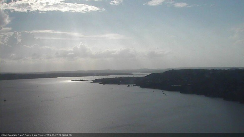 Lake Travis webcam, June 22, 2019 5:30 PM CT
