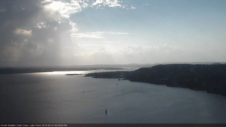 Lake Travis webcam, June 22, 2019 5:40 PM CT