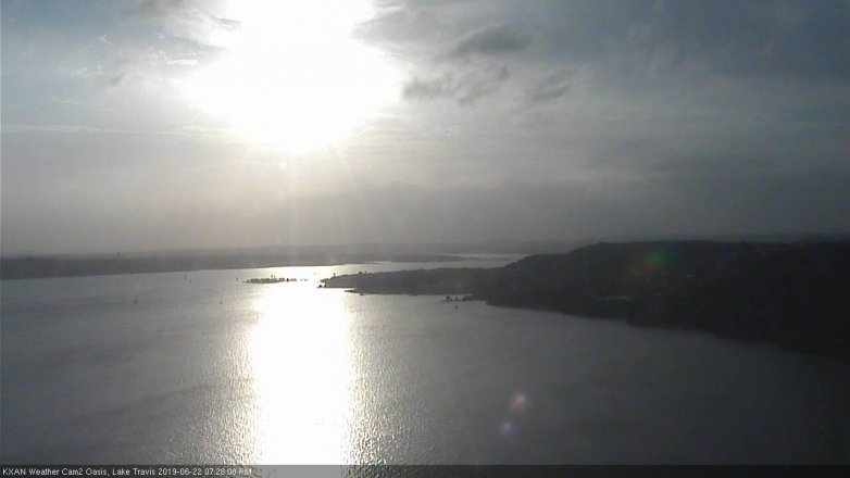 Lake Travis webcam, June 22, 2019 6:30 PM CT