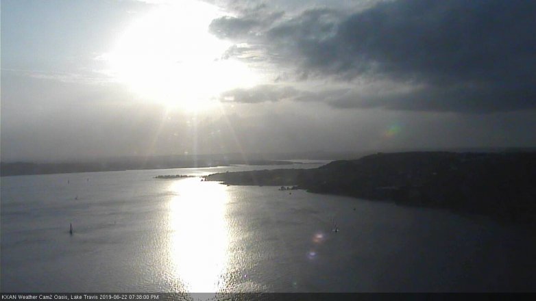 Lake Travis webcam, June 22, 2019 6:40 PM CT