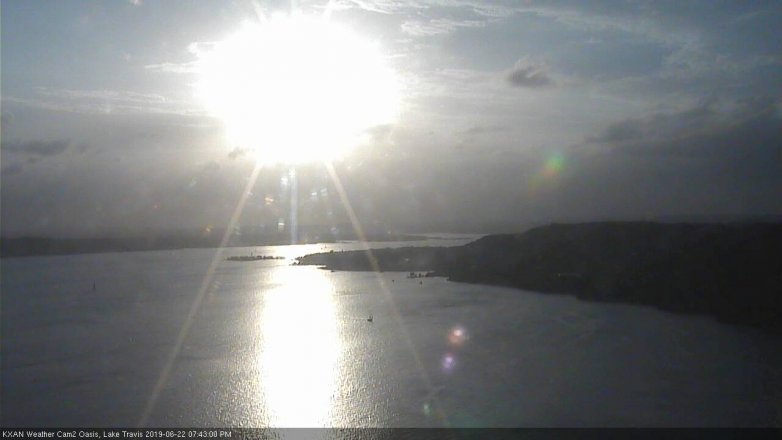 Lake Travis webcam, June 22, 2019 6:45 PM CT