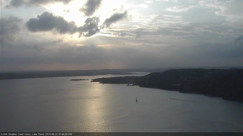Lake Travis webcam, June 22, 2019 6:50 PM CT