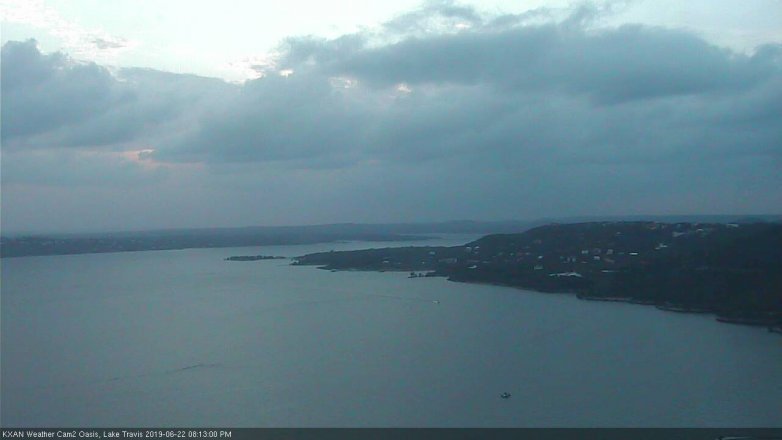 Lake Travis webcam, June 22, 2019 7:15 PM CT