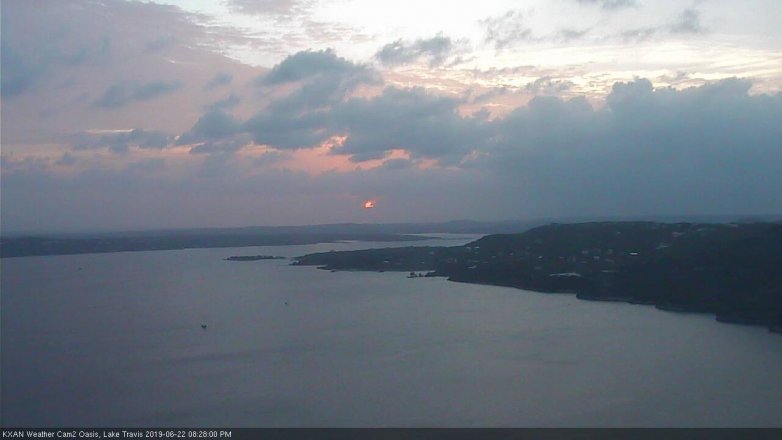 Lake Travis webcam, June 22, 2019 7:30 PM CT