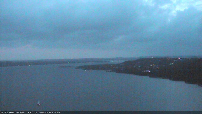 Lake Travis webcam, June 22, 2019 8:00 PM CT