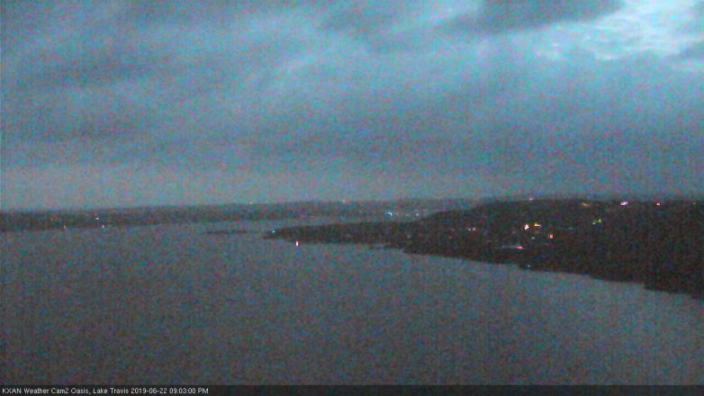 Lake Travis webcam, June 22, 2019 8:05 PM CT