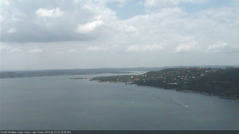 Lake Travis webcam, June 23, 2019 1:30 PM CT