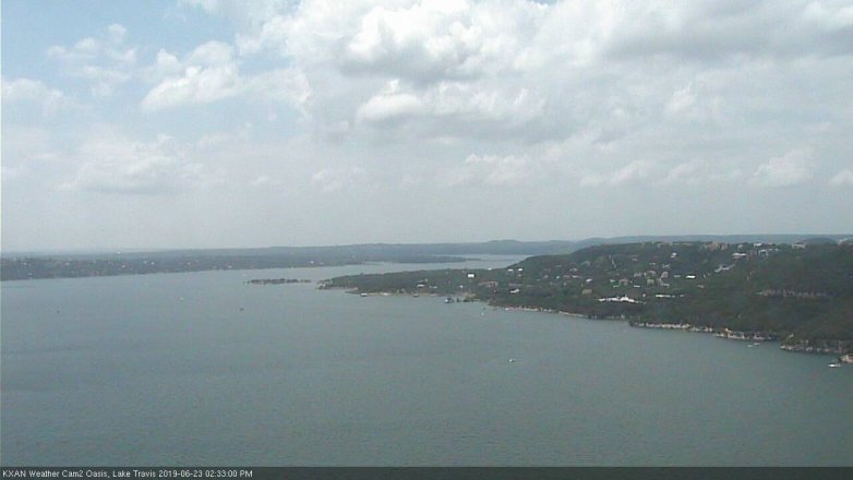 Lake Travis webcam, June 23, 2019 1:35 PM CT