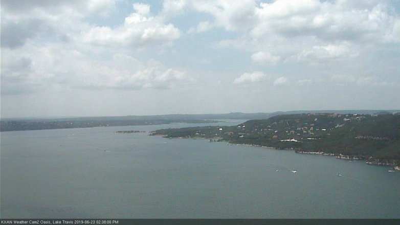 Lake Travis webcam, June 23, 2019 1:40 PM CT
