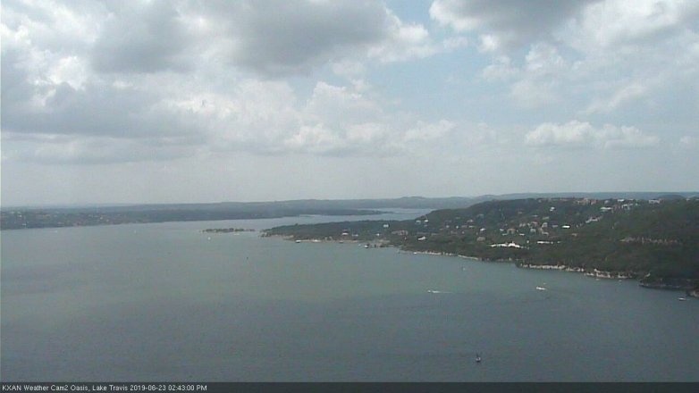 Lake Travis webcam, June 23, 2019 1:45 PM CT