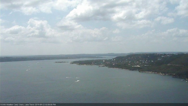 Lake Travis webcam, June 23, 2019 2:10 PM CT