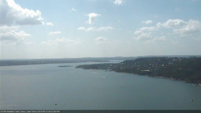 Lake Travis webcam, June 23, 2019 3:25 PM CT
