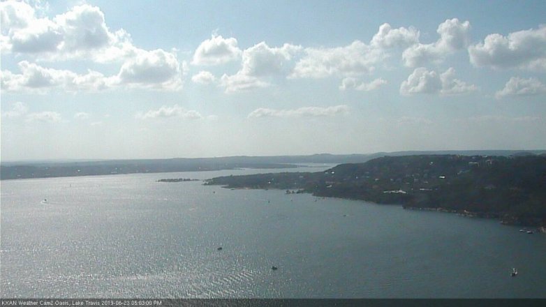Lake Travis webcam, June 23, 2019 4:05 PM CT
