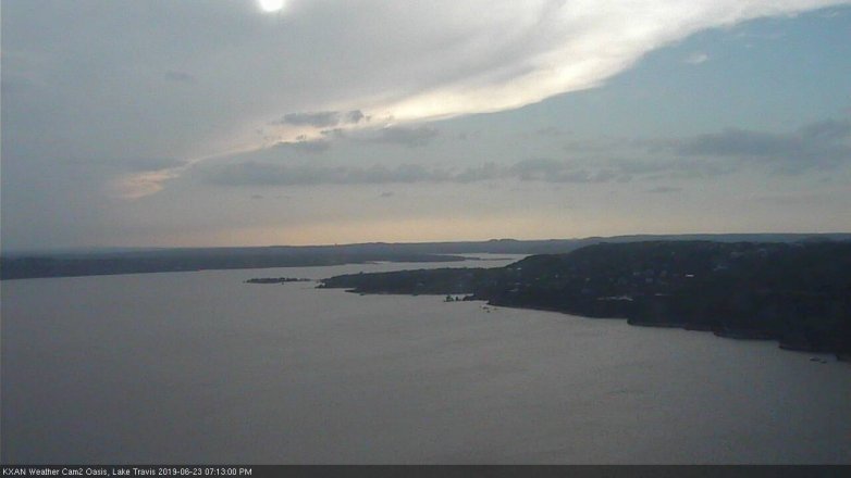 Lake Travis webcam, June 23, 2019 6:15 PM CT