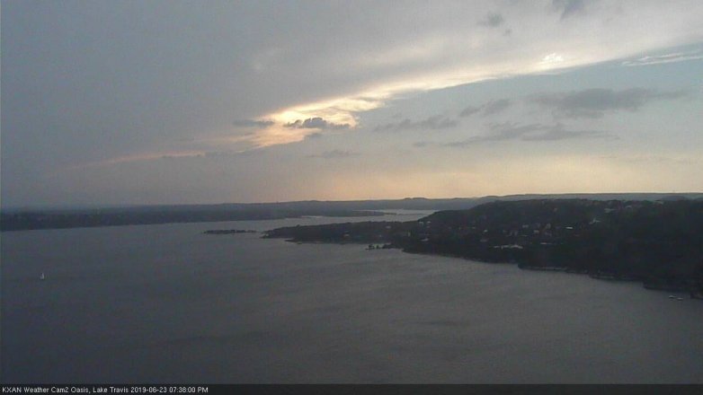 Lake Travis webcam, June 23, 2019 6:40 PM CT