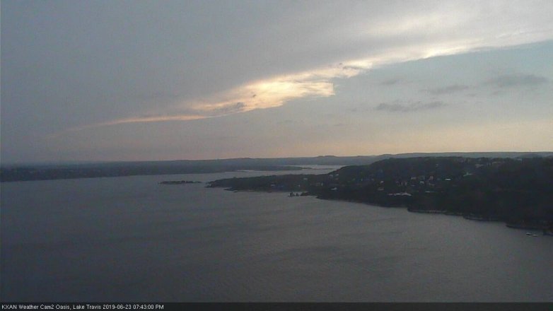 Lake Travis webcam, June 23, 2019 6:45 PM CT