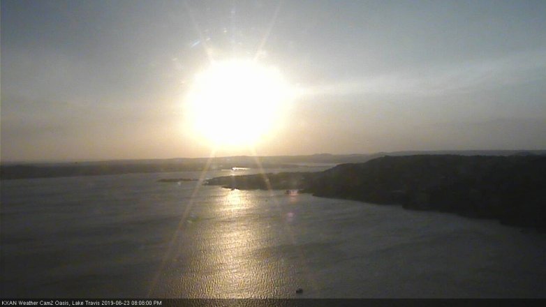 Lake Travis webcam, June 23, 2019 7:10 PM CT