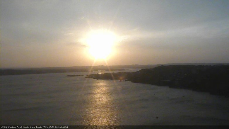 Lake Travis webcam, June 23, 2019 7:15 PM CT