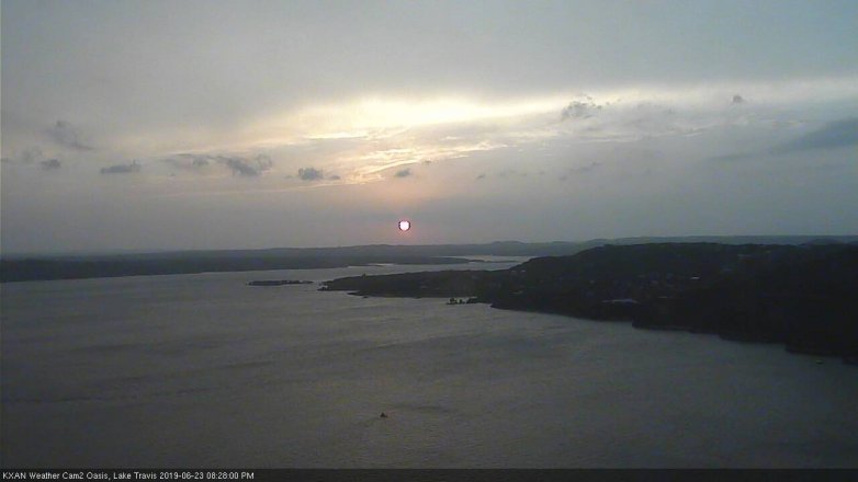 Lake Travis webcam, June 23, 2019 7:30 PM CT