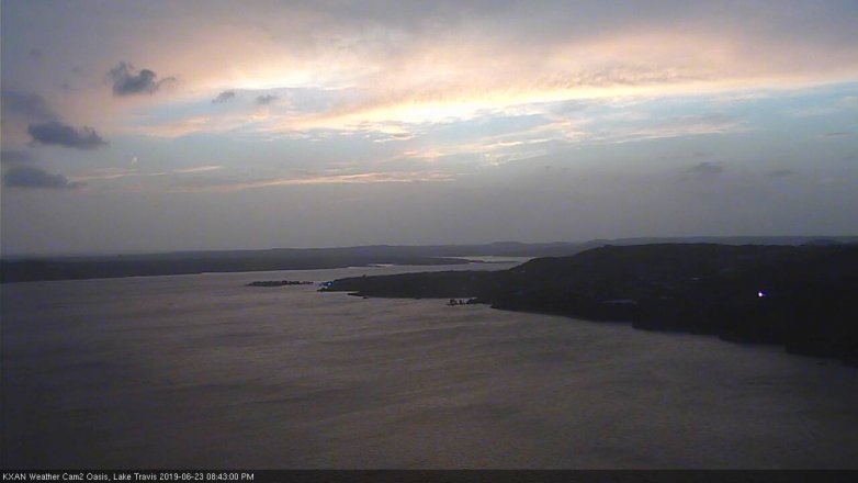 Lake Travis webcam, June 23, 2019 7:45 PM CT