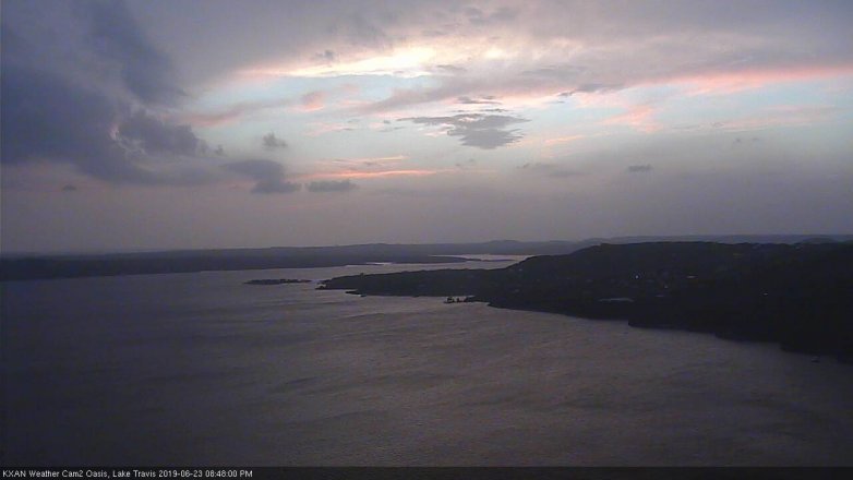 Lake Travis webcam, June 23, 2019 7:50 PM CT