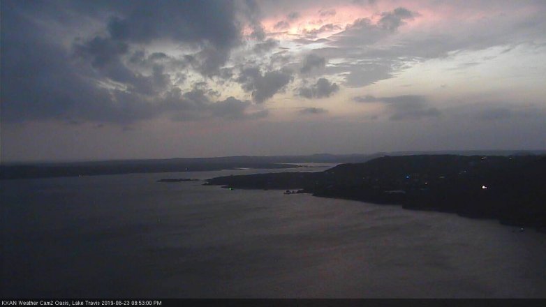 Lake Travis webcam, June 23, 2019 7:55 PM CT