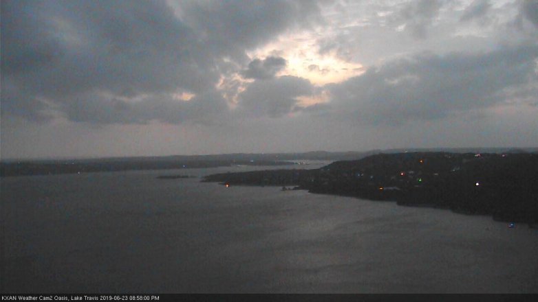 Lake Travis webcam, June 23, 2019 8:00 PM CT
