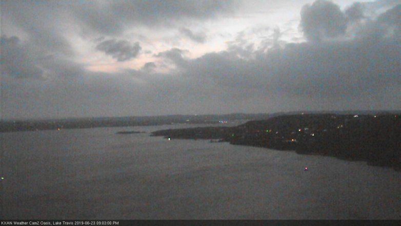 Lake Travis webcam, June 23, 2019 8:05 PM CT
